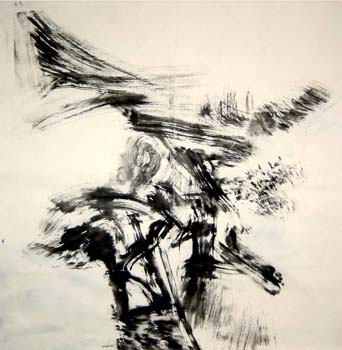 07 Souffle 1993 Encre sur papier 138 x 138cm